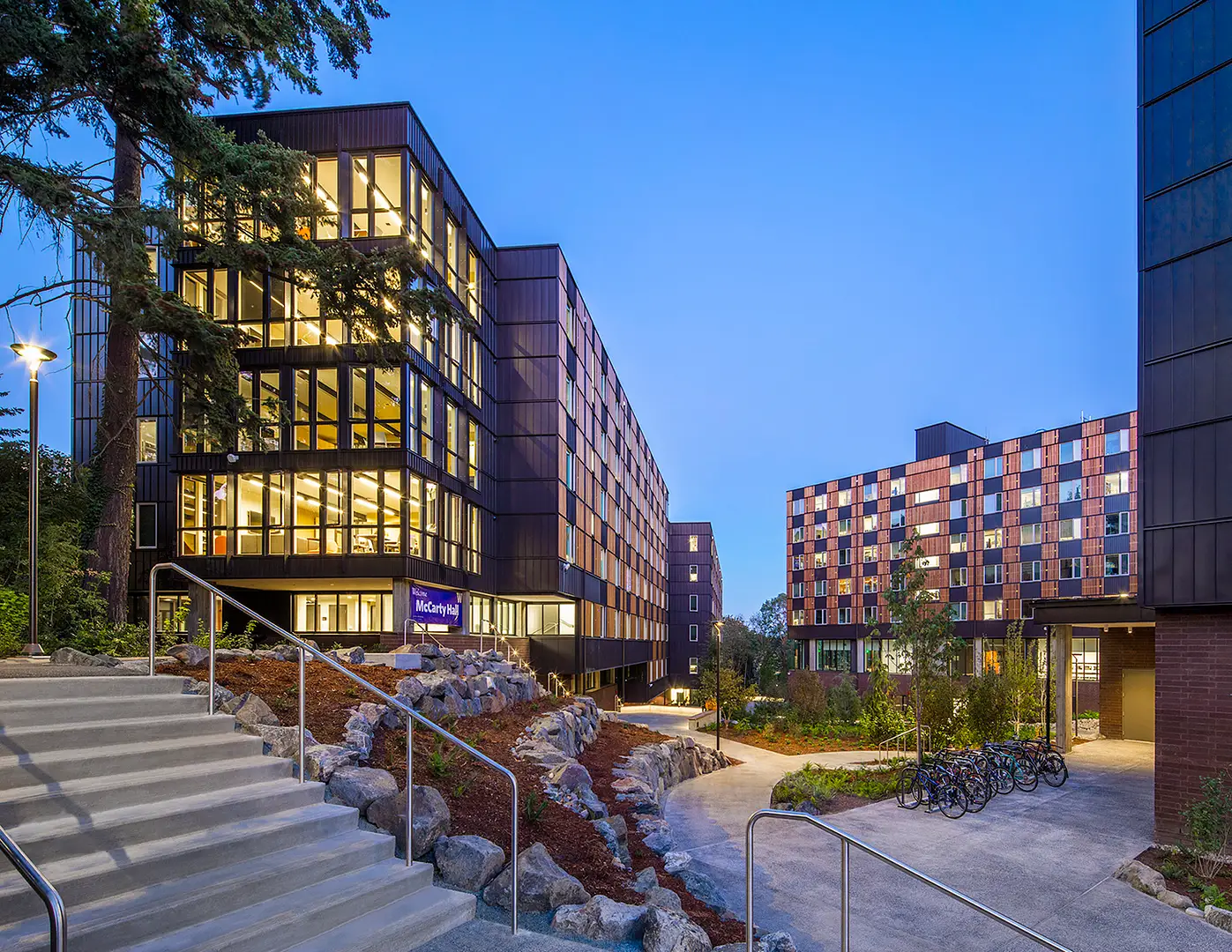 UW N Campus Hsng IVA S142218 01 N35. Building Profiles Duskjpg