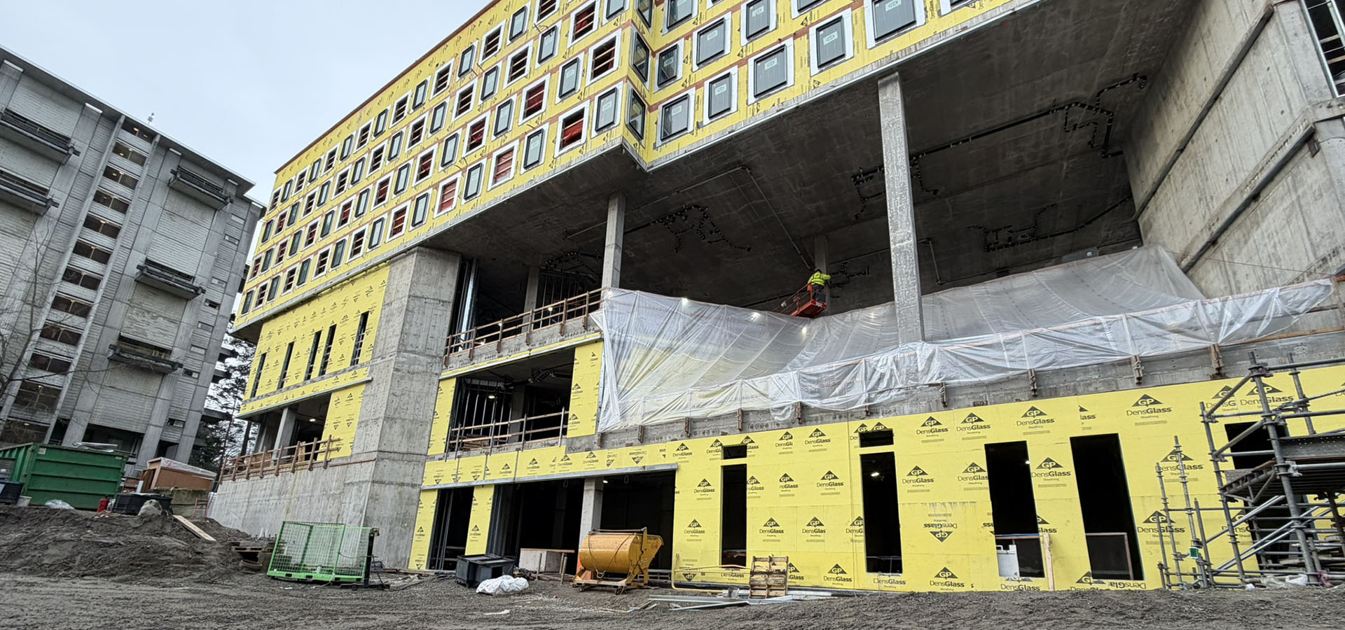 UW Haggett Hall in construction